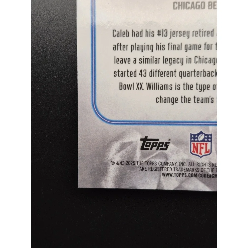 2025 Topps Chrome Caleb Williams #FS-1 Future Stars Refractor Chicago Bears